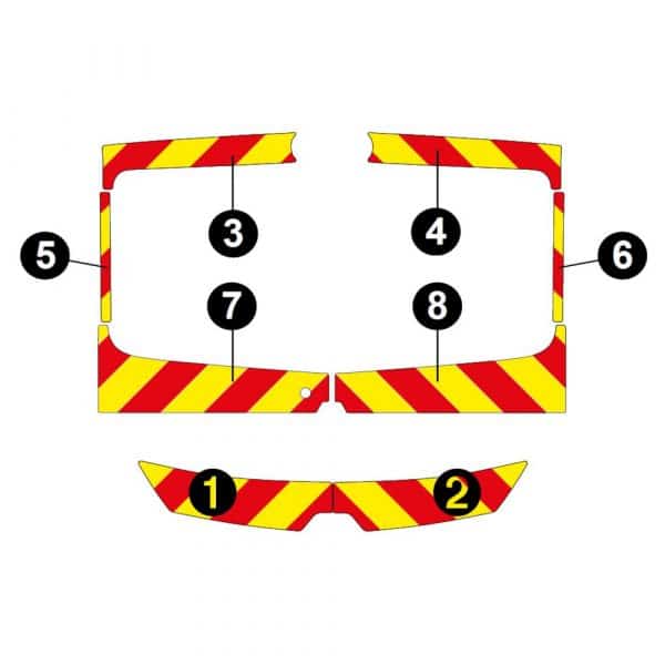 Kit Jaune-Rouge Partiel – RENAULT Trafic H1 à Hayon (2021) – Image 2